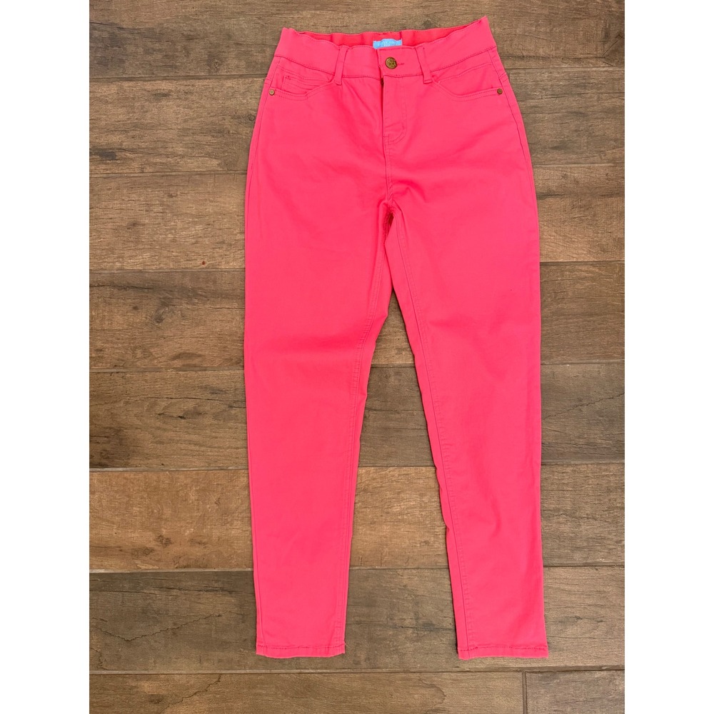 Draper James RSVP Hot Pink Skinny Pants High Rise Stretch Size 6 - Picture 2 of 8